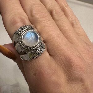 Hello Opportunity, Goodbye Negativity Ring IV™ in Rainbow Moonstone Size 7